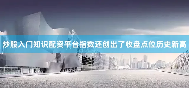 炒股入门知识配资平台指数还创出了收盘点位历史新高